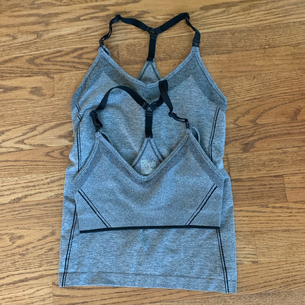 Nursing sports tank top & bra set